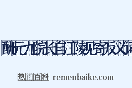 酬元九院长自江陵见寄反义词是什么意思的图片